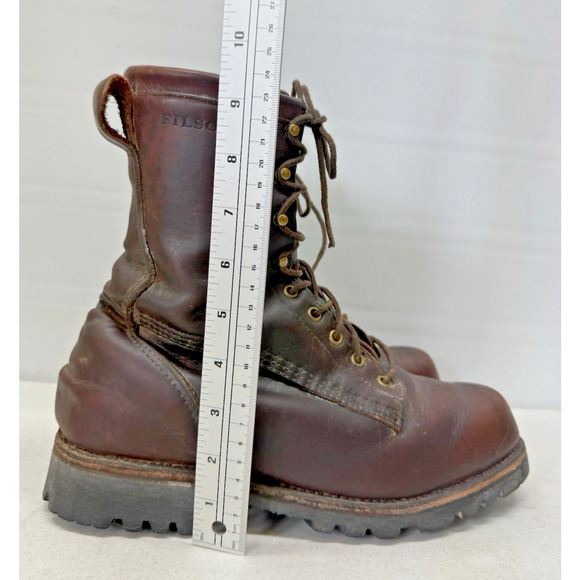 C.C. Filson Highlander Hunting Boots Mens Size 9 D Brown Leather Vibram main image 7
